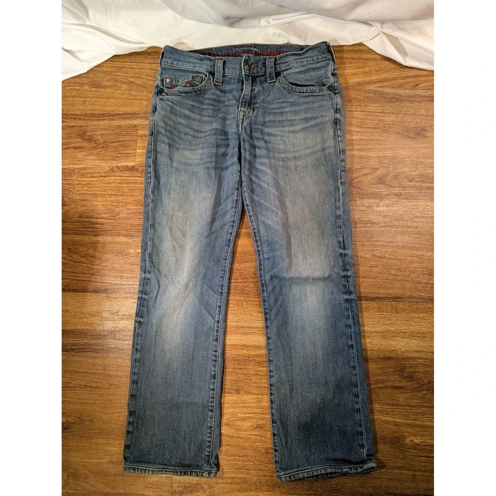True Religion X Manchester United Size 31 Embroidered Jeans